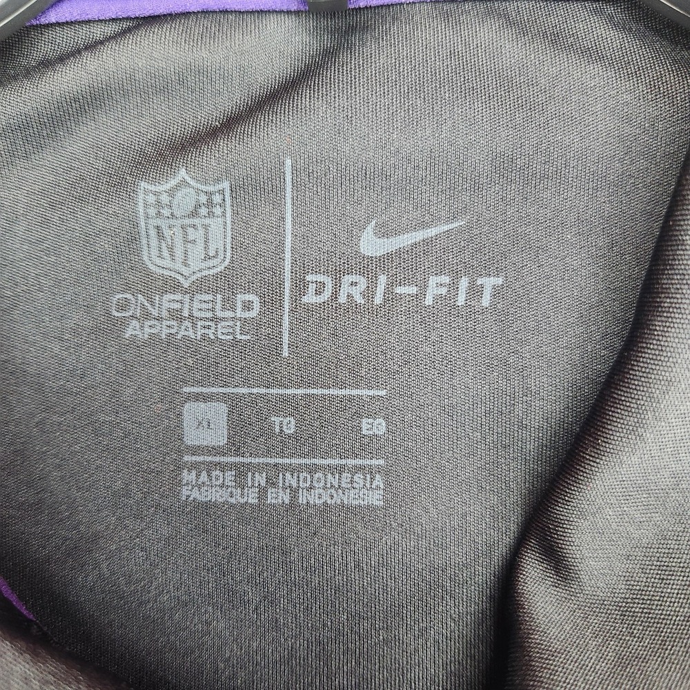 Baltimore Ravens Nike Dri-Fit NFL Onfield Apparel Polo Shirt Mens Size XL Black - Picture 7 of 8